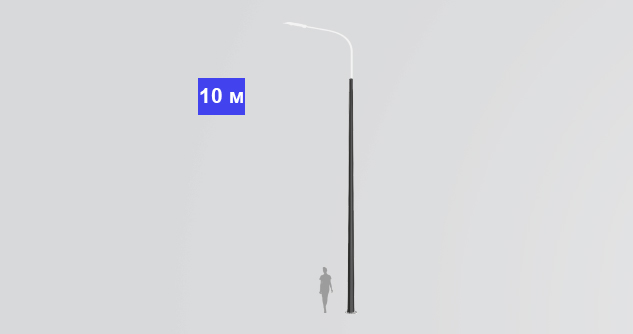 Опора освещения граненая 10 метров (1) | AMIRA